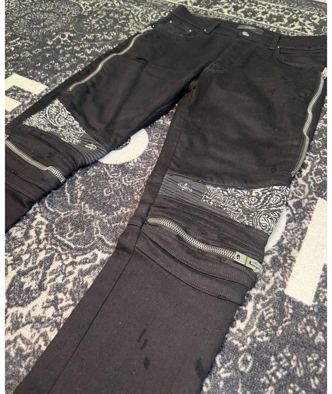 AMIRI Черные хлопко-эластановые джинсы скинни, фото 2