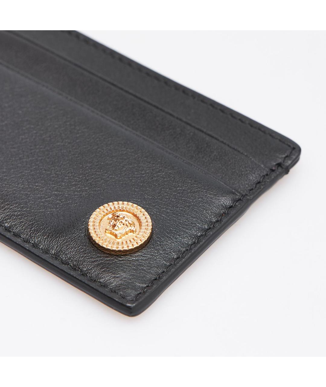 VERSACE Черный кожаный кардхолдер, фото 3