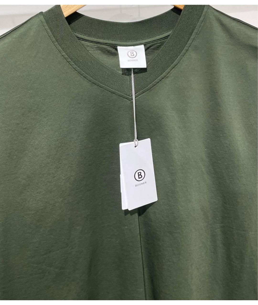 BOGNER Хаки хлопковая футболка, фото 3