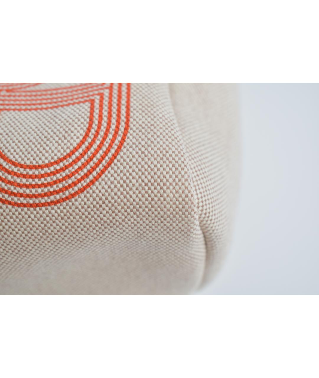 HERMES Бежевая тканевая сумка через плечо, фото 6