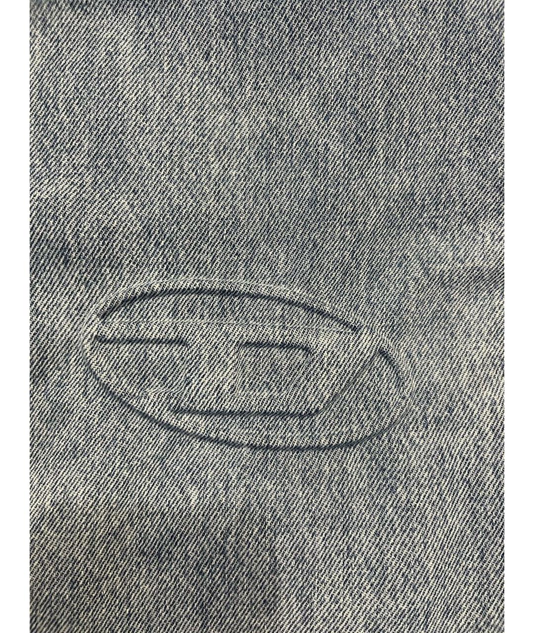 DIESEL Голубые хлопковые прямые джинсы, фото 6