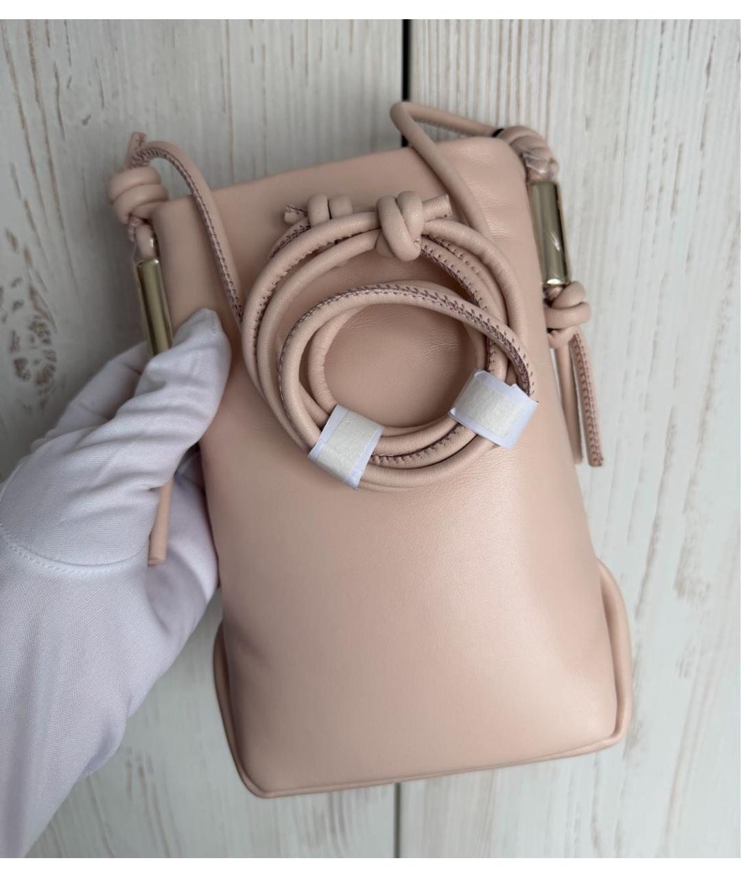 FURLA Коралловая кожаная сумка через плечо, фото 6