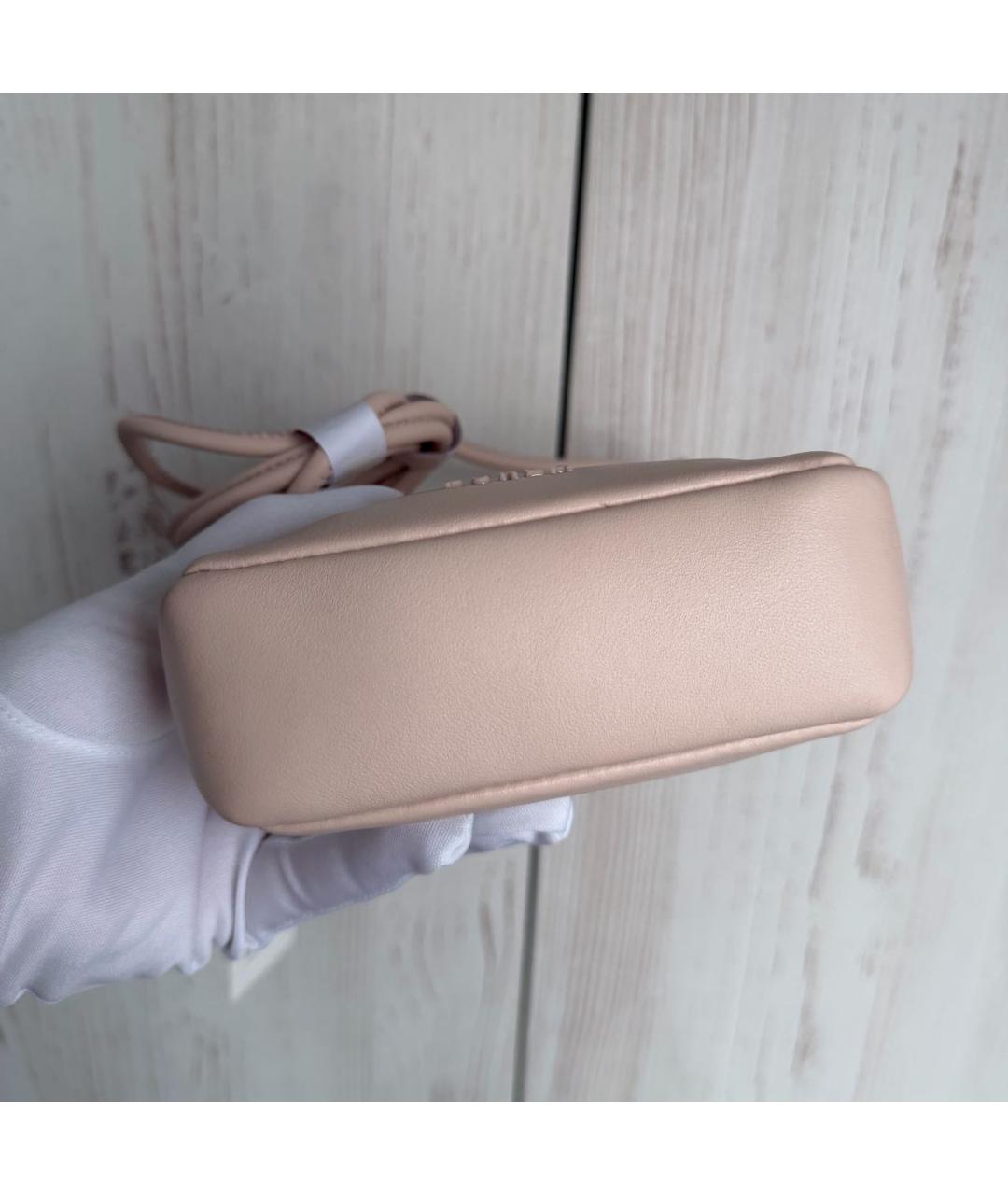 FURLA Коралловая кожаная сумка через плечо, фото 4