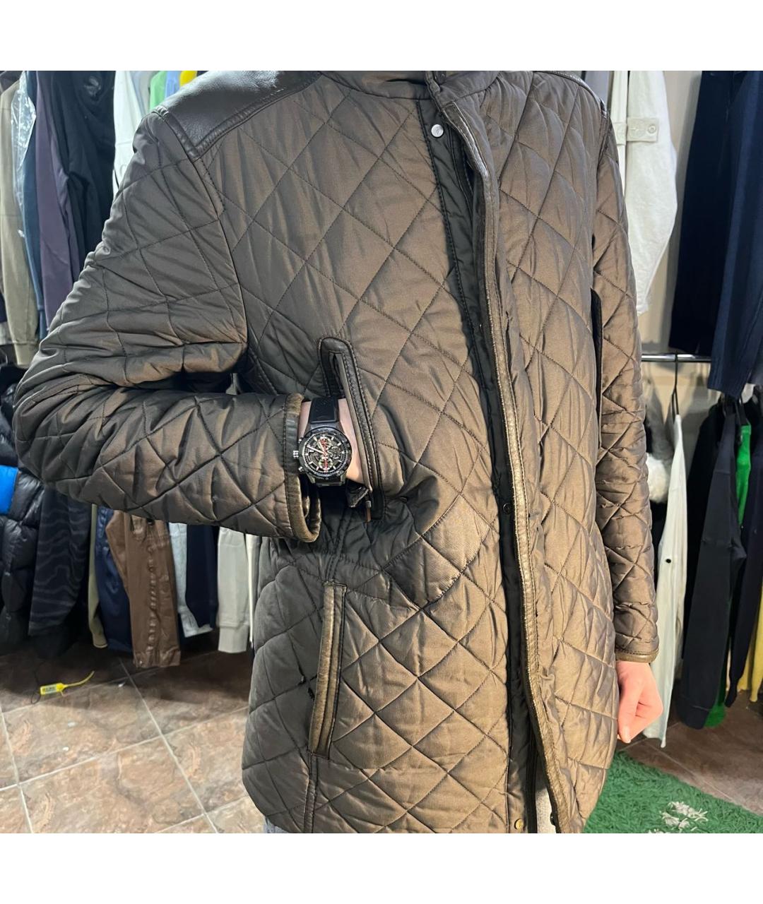 BRIONI Коричневая синтетическая куртка, фото 5