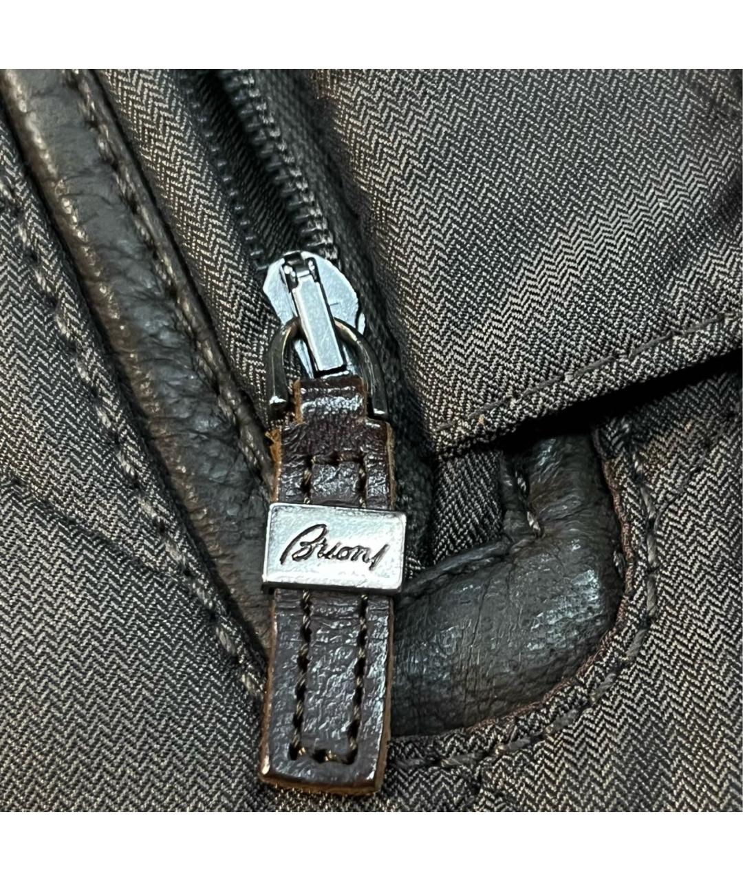 BRIONI Коричневая синтетическая куртка, фото 2