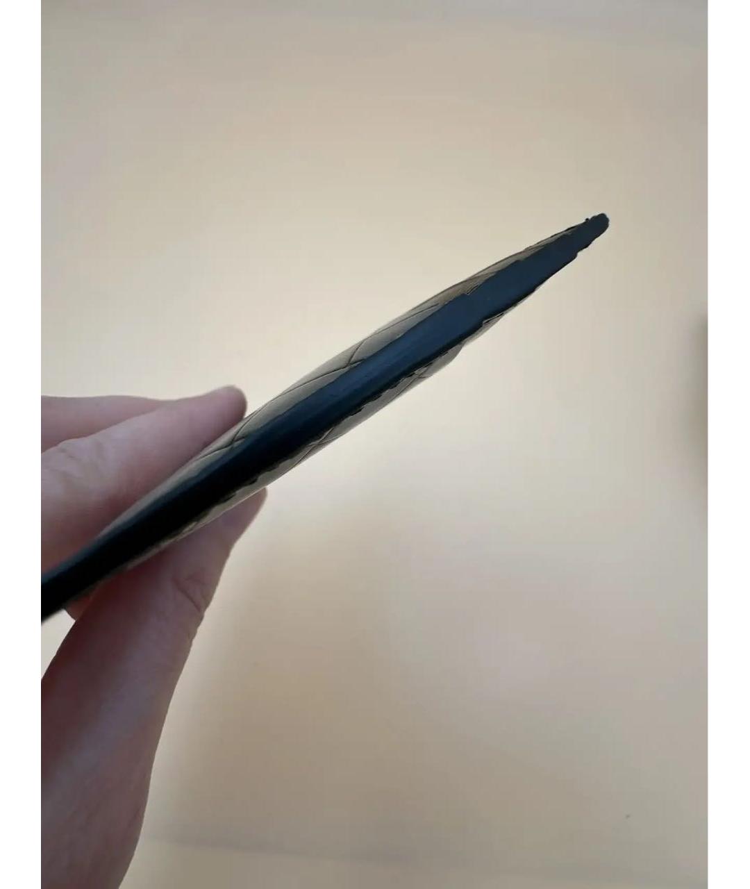 BOTTEGA VENETA Антрацитовый кожаный кардхолдер, фото 7