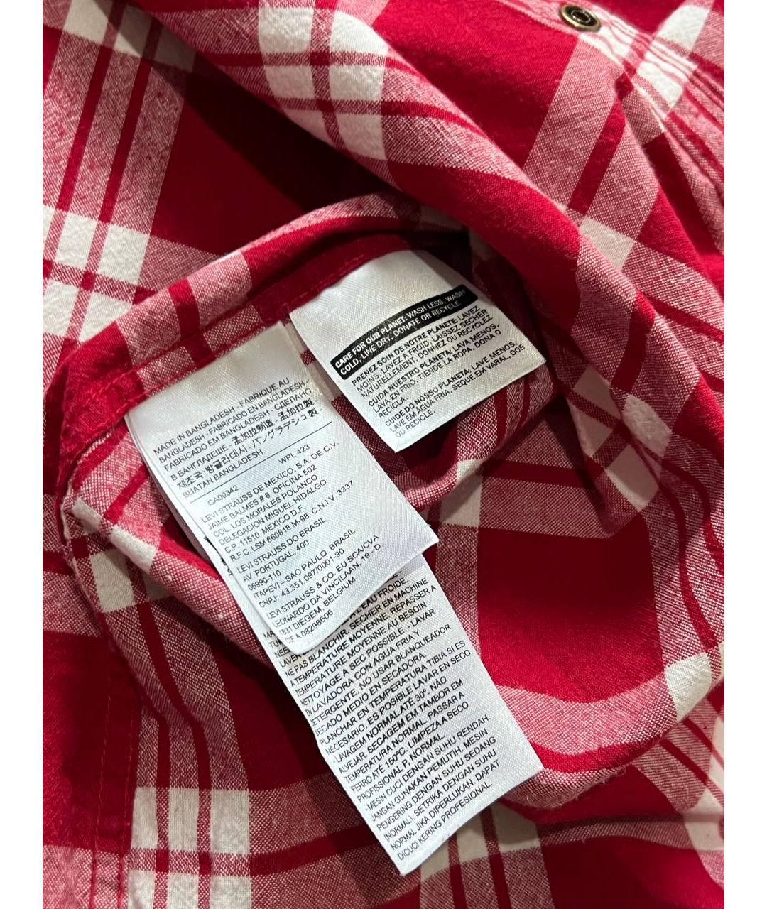 LEVI'S Красная хлопковая кэжуал рубашка, фото 6