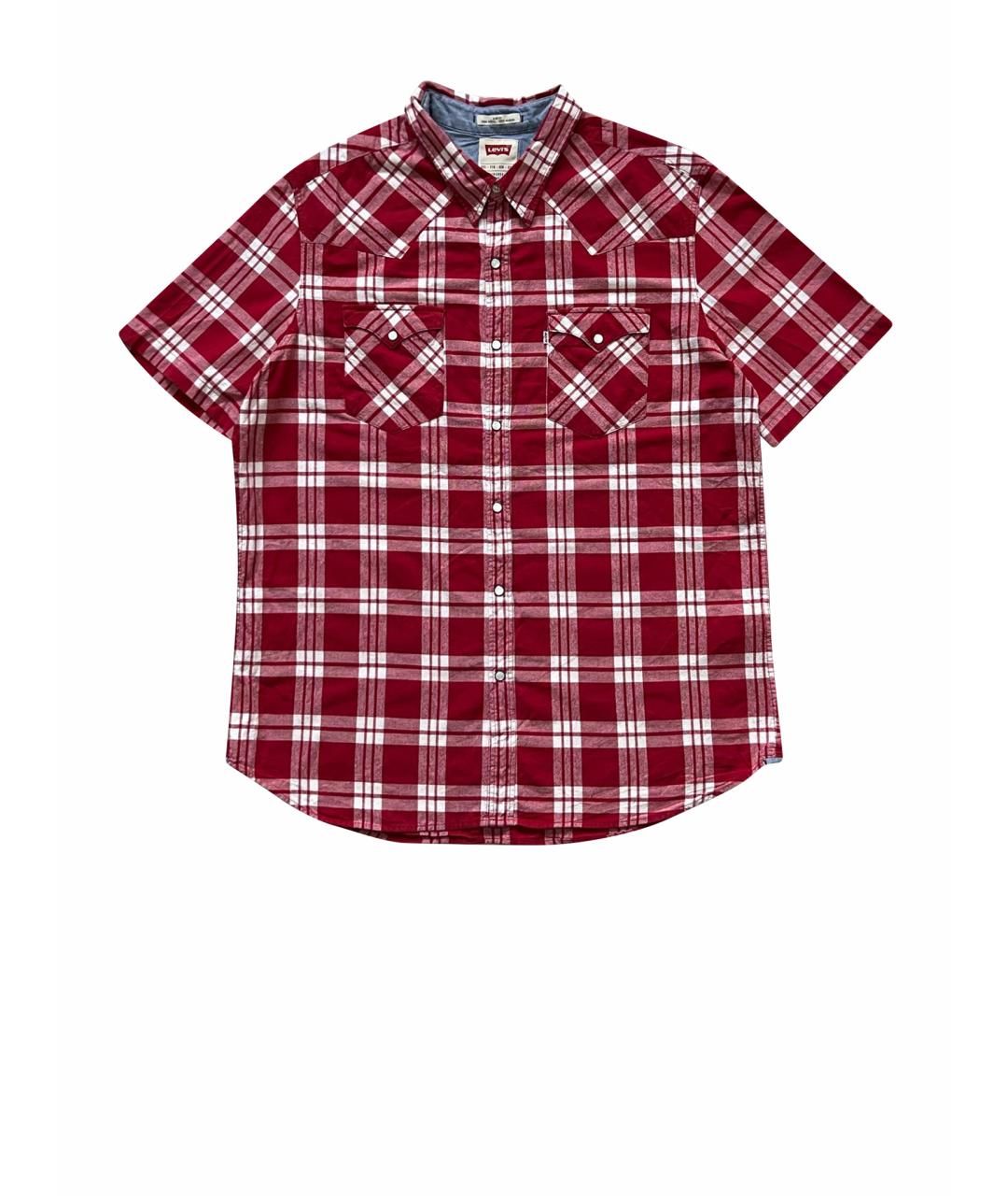LEVI'S Красная хлопковая кэжуал рубашка, фото 1