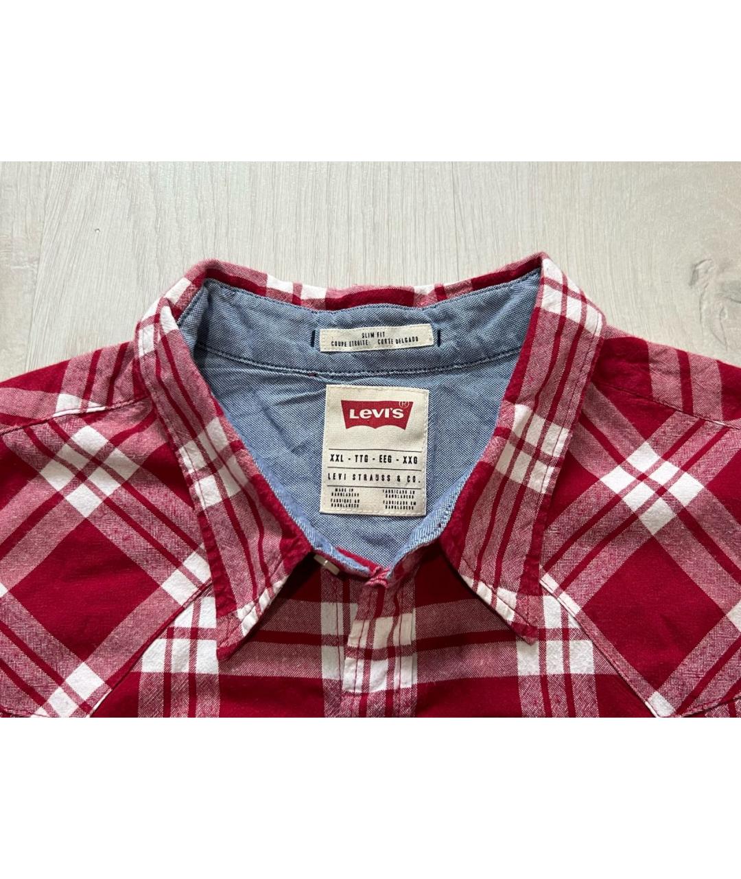 LEVI'S Красная хлопковая кэжуал рубашка, фото 5