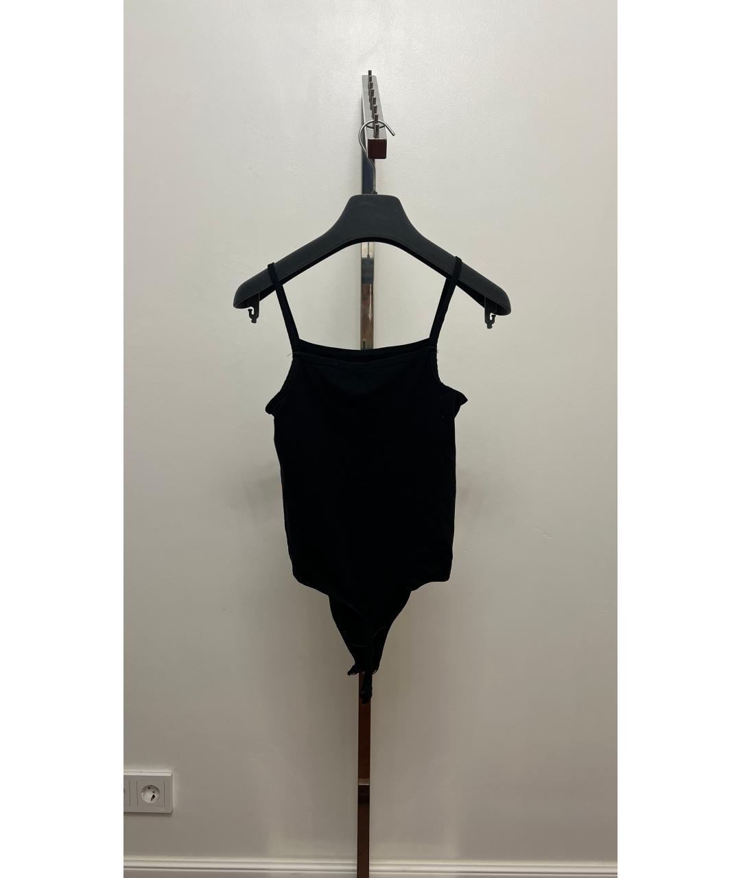 WOLFORD Черное хлопко-эластановое боди, фото 2