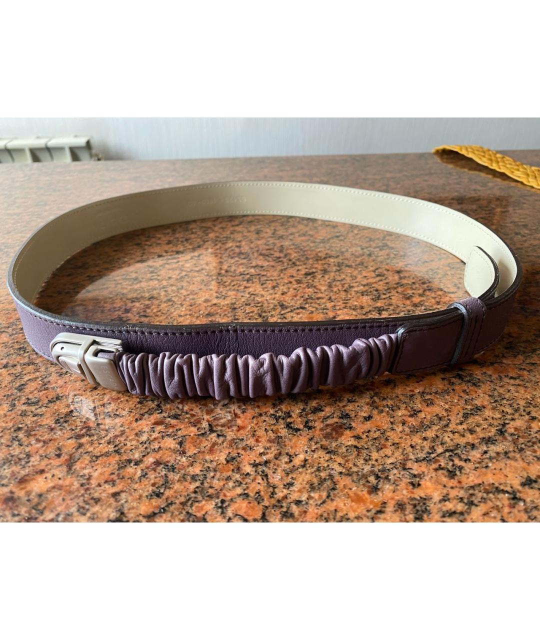 ESCADA Фиолетовый кожаный ремень, фото 3