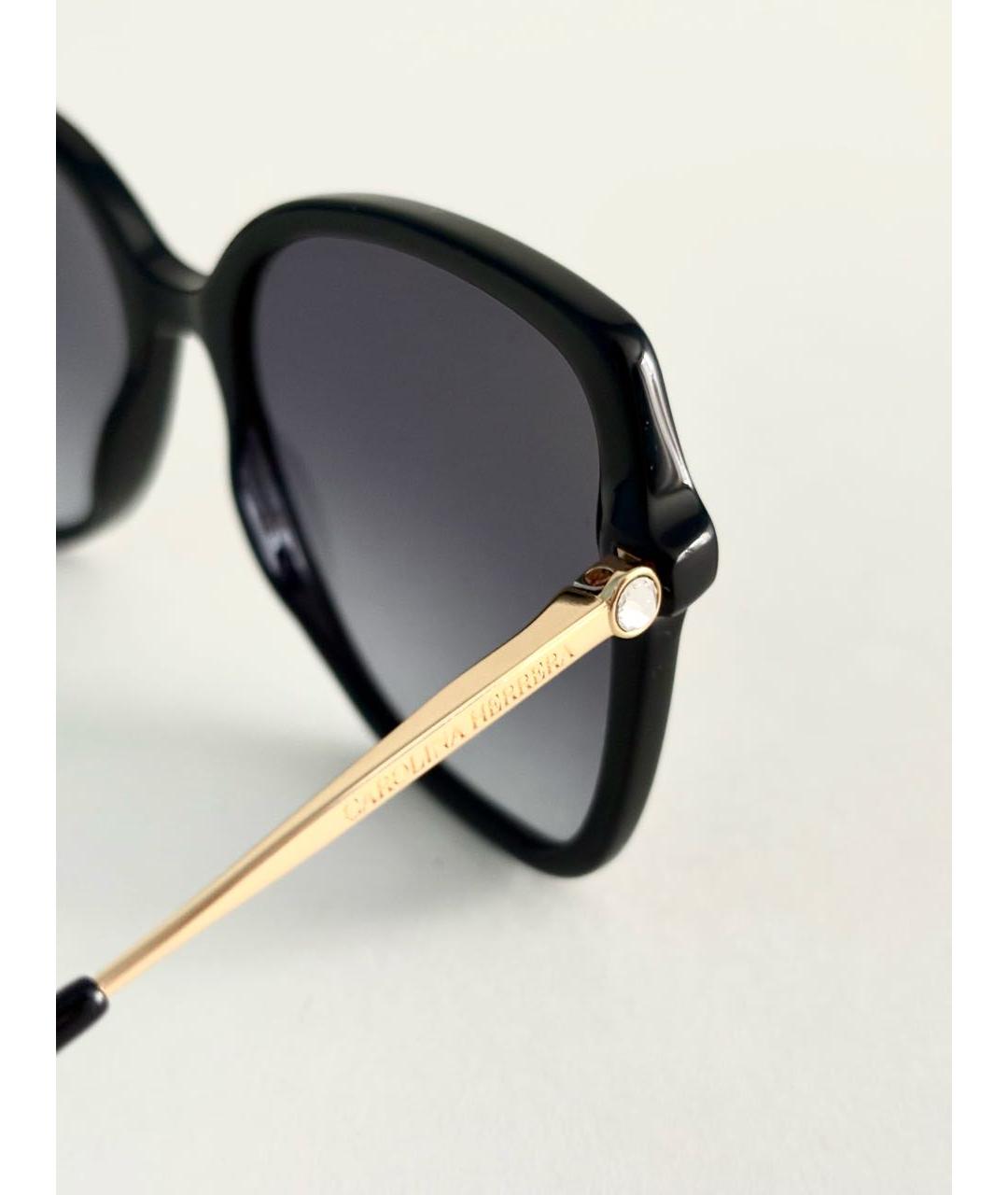 CAROLINA HERRERA Золотые металлические солнцезащитные очки, фото 5