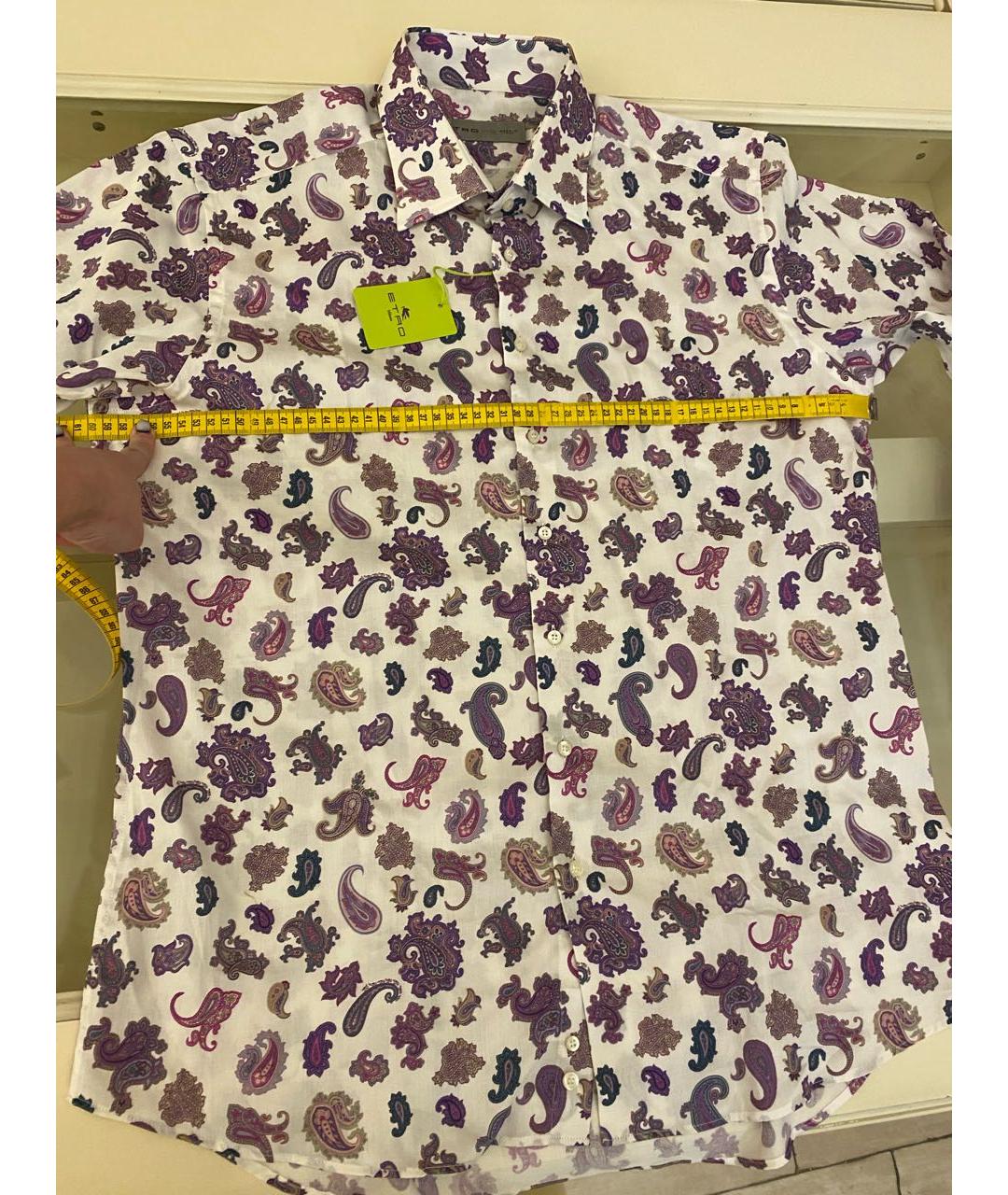 ETRO Фиолетовая хлопковая кэжуал рубашка, фото 6