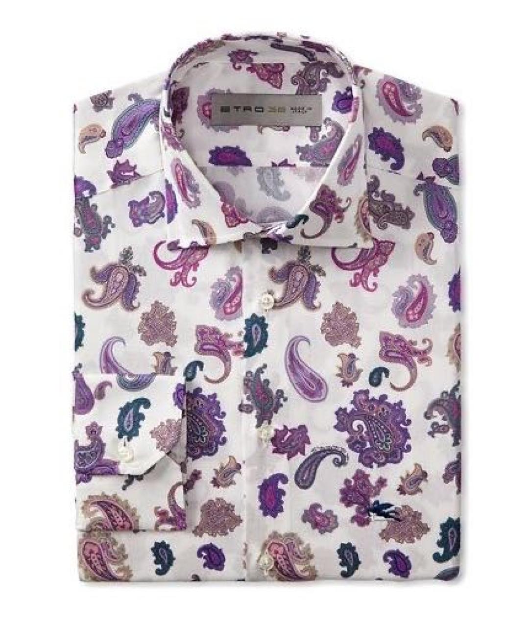 ETRO Фиолетовая хлопковая кэжуал рубашка, фото 2