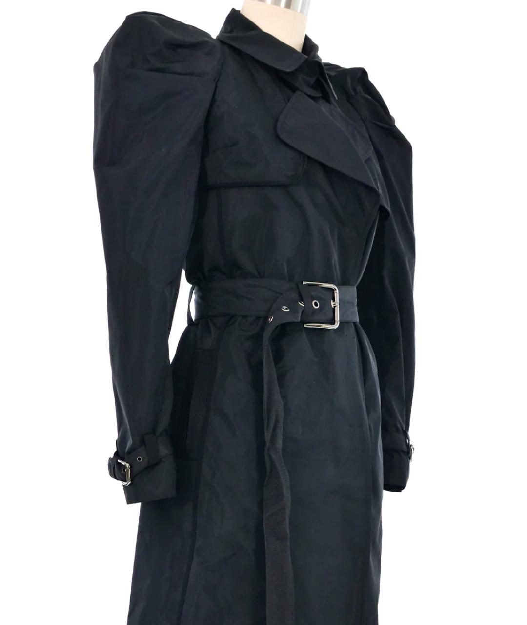 DOLCE&GABBANA Черный полиэстеровый тренч/плащ, фото 6