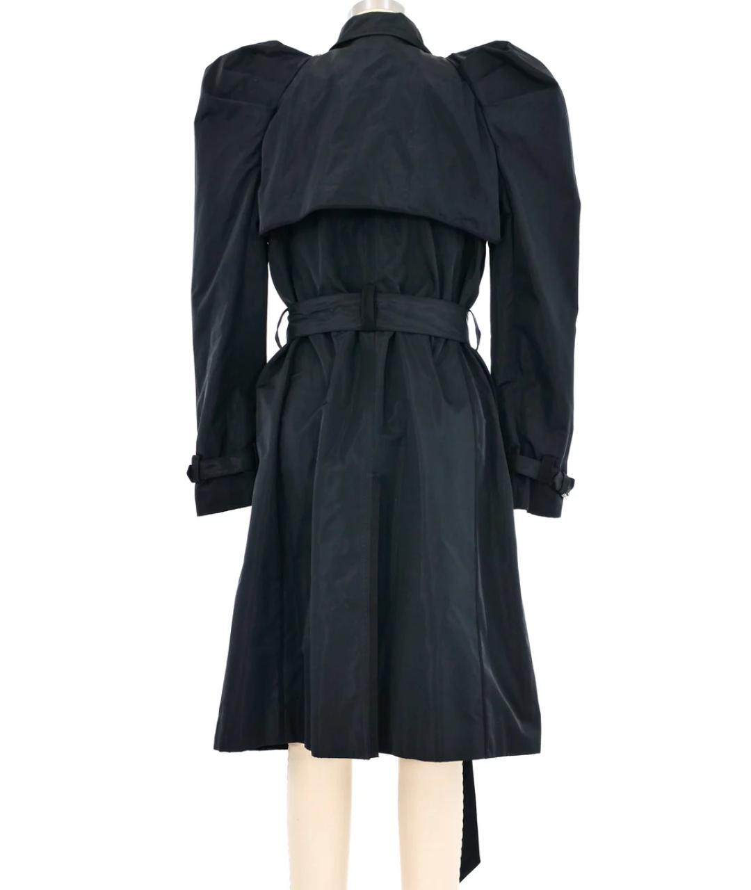 DOLCE&GABBANA Черный полиэстеровый тренч/плащ, фото 2