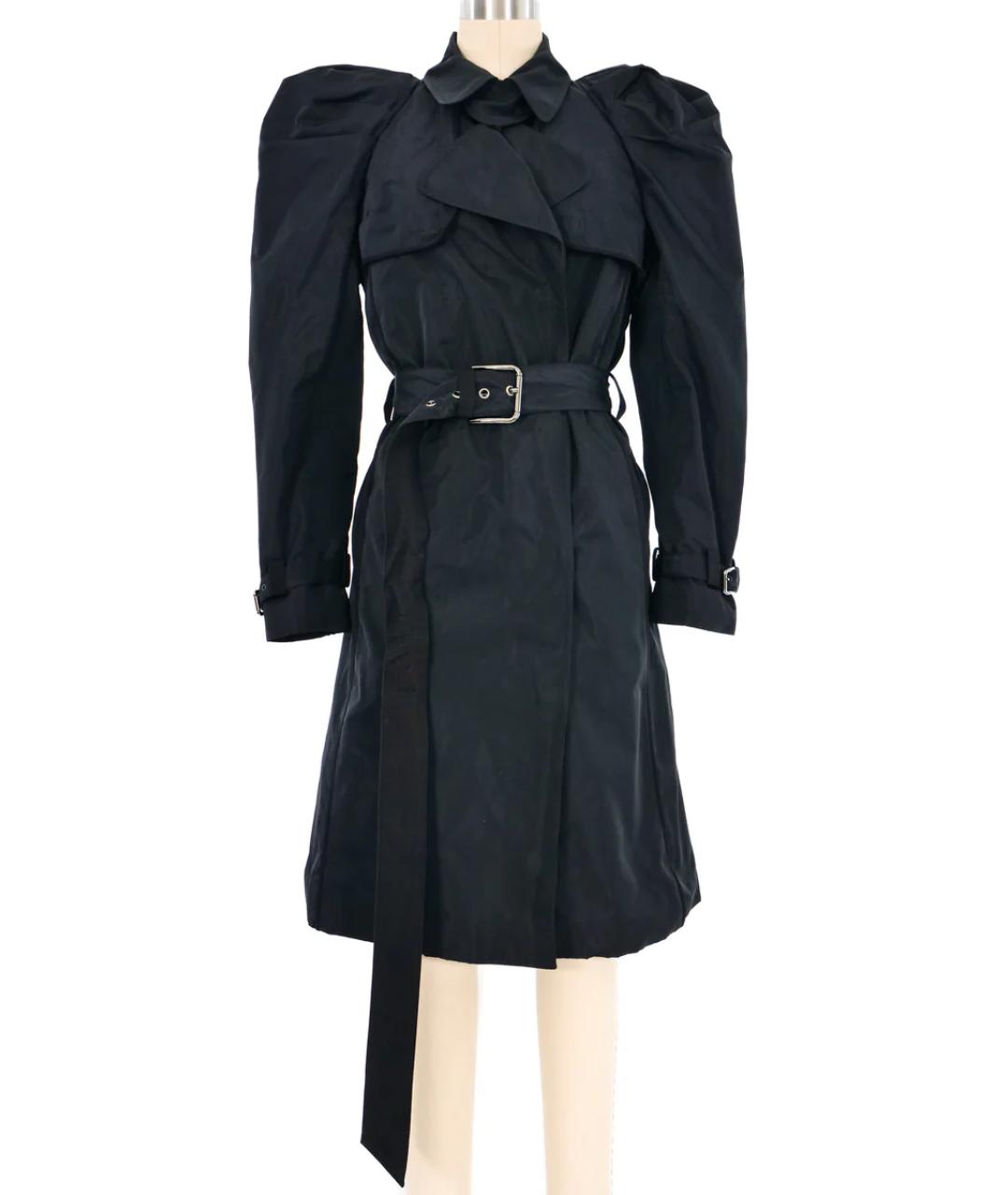 DOLCE&GABBANA Черный полиэстеровый тренч/плащ, фото 8