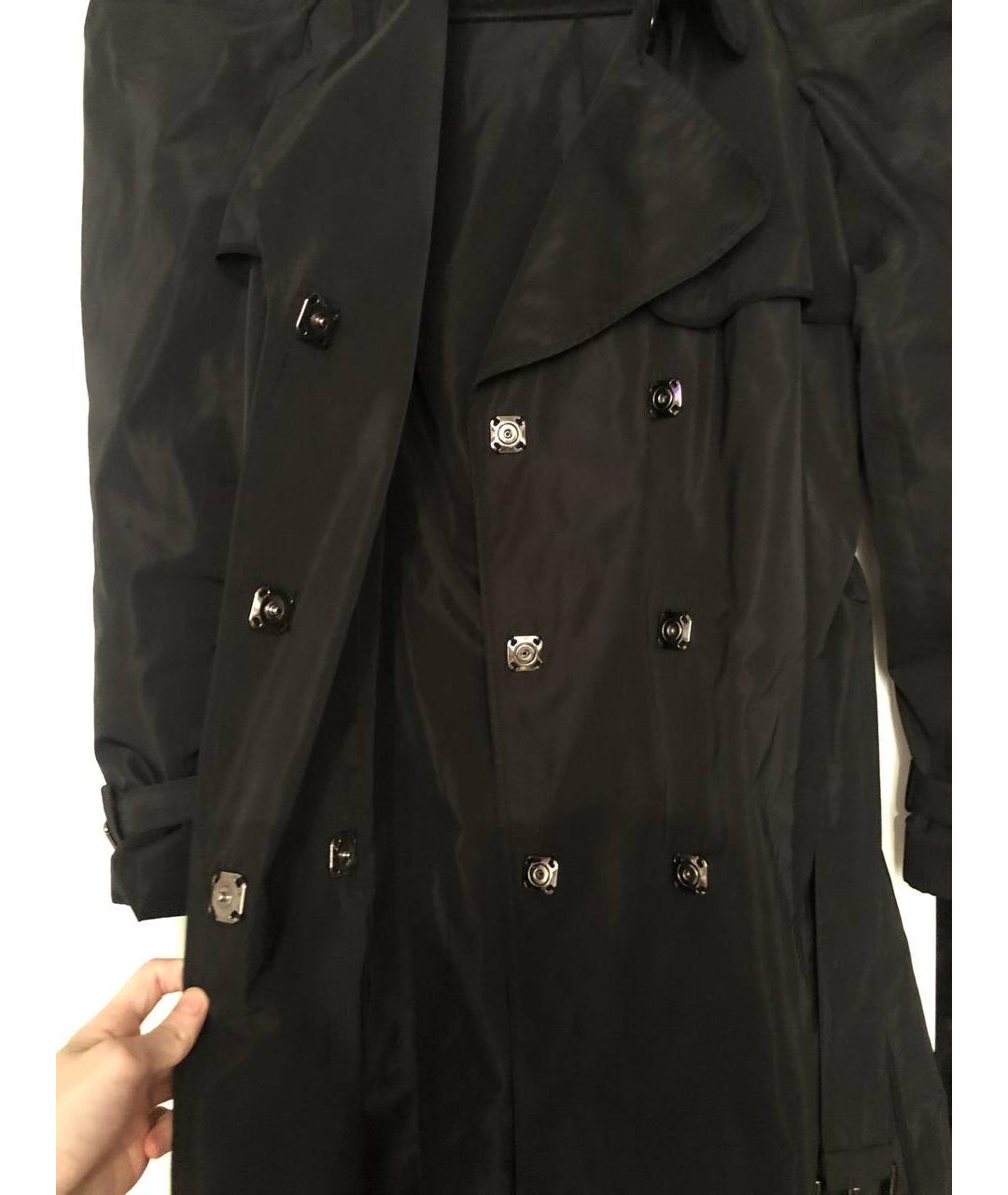 DOLCE&GABBANA Черный полиэстеровый тренч/плащ, фото 4