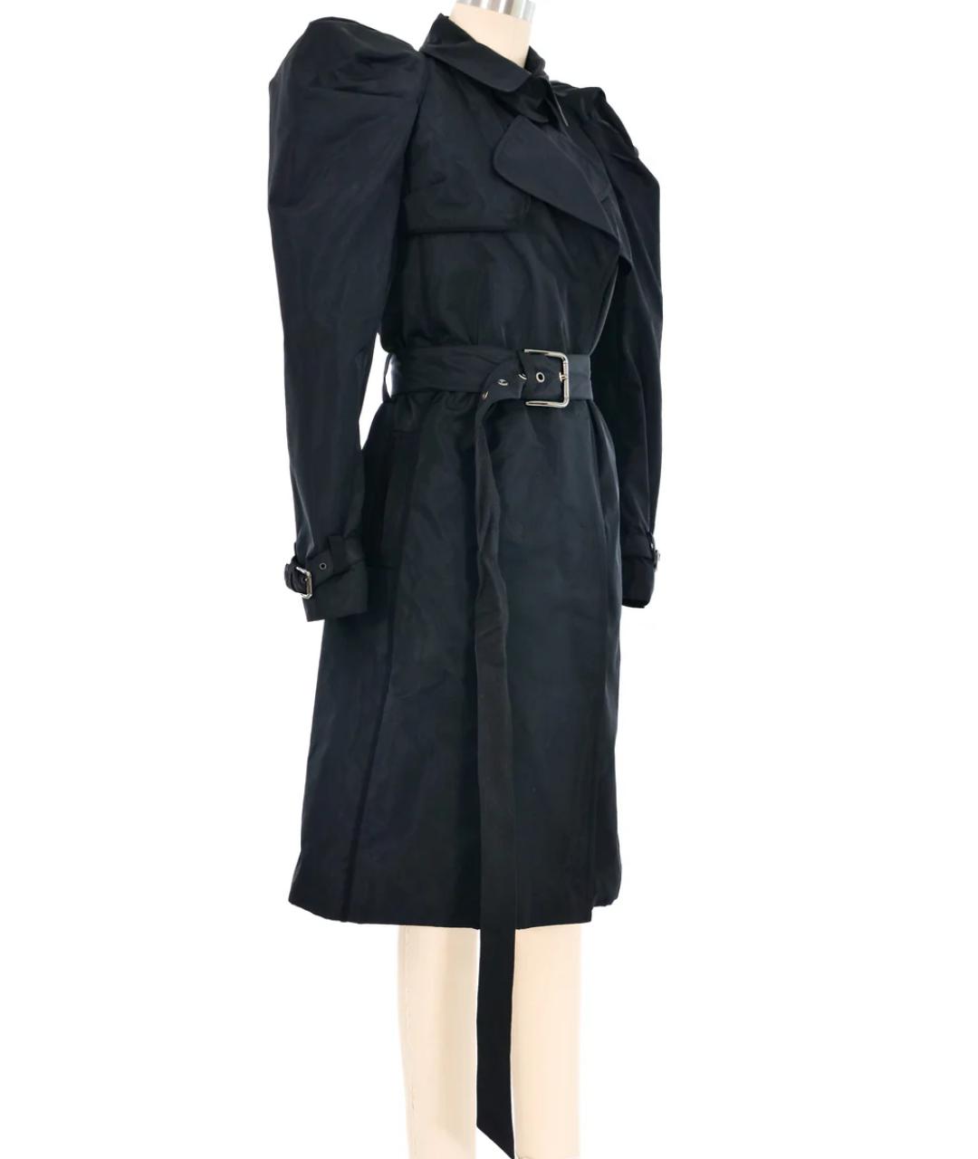 DOLCE&GABBANA Черный полиэстеровый тренч/плащ, фото 5