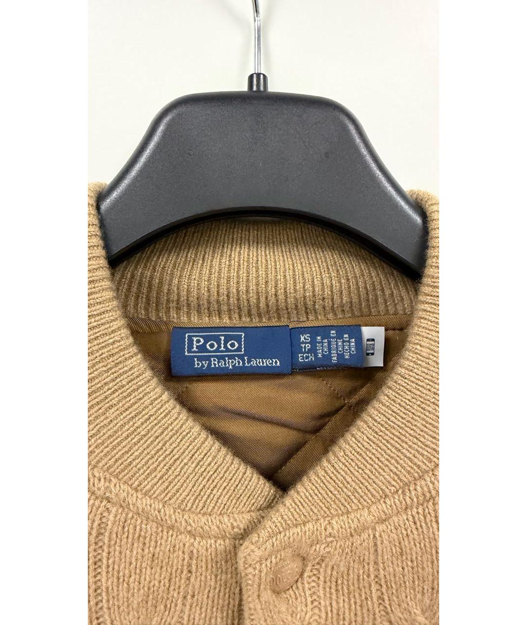 POLO RALPH LAUREN Коричневая шерстяная куртка, фото 3