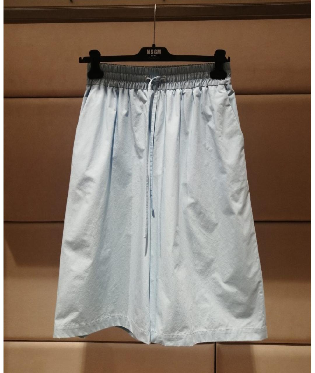 MSGM Голубые хлопковые шорты, фото 3