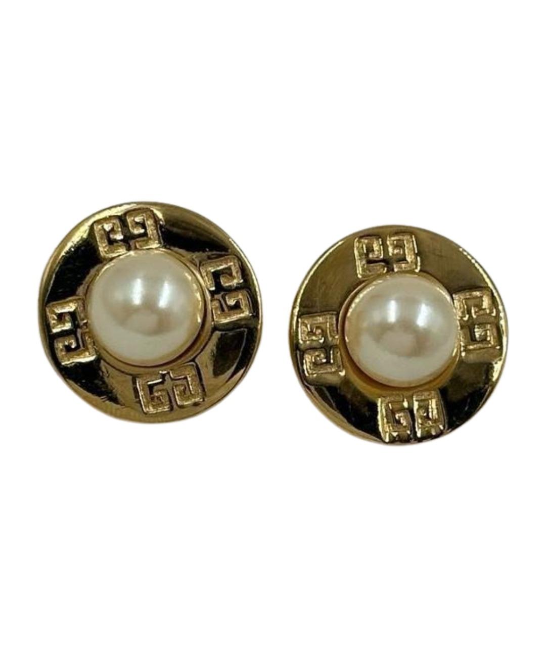 GIVENCHY Золотые позолоченные клипсы, фото 1