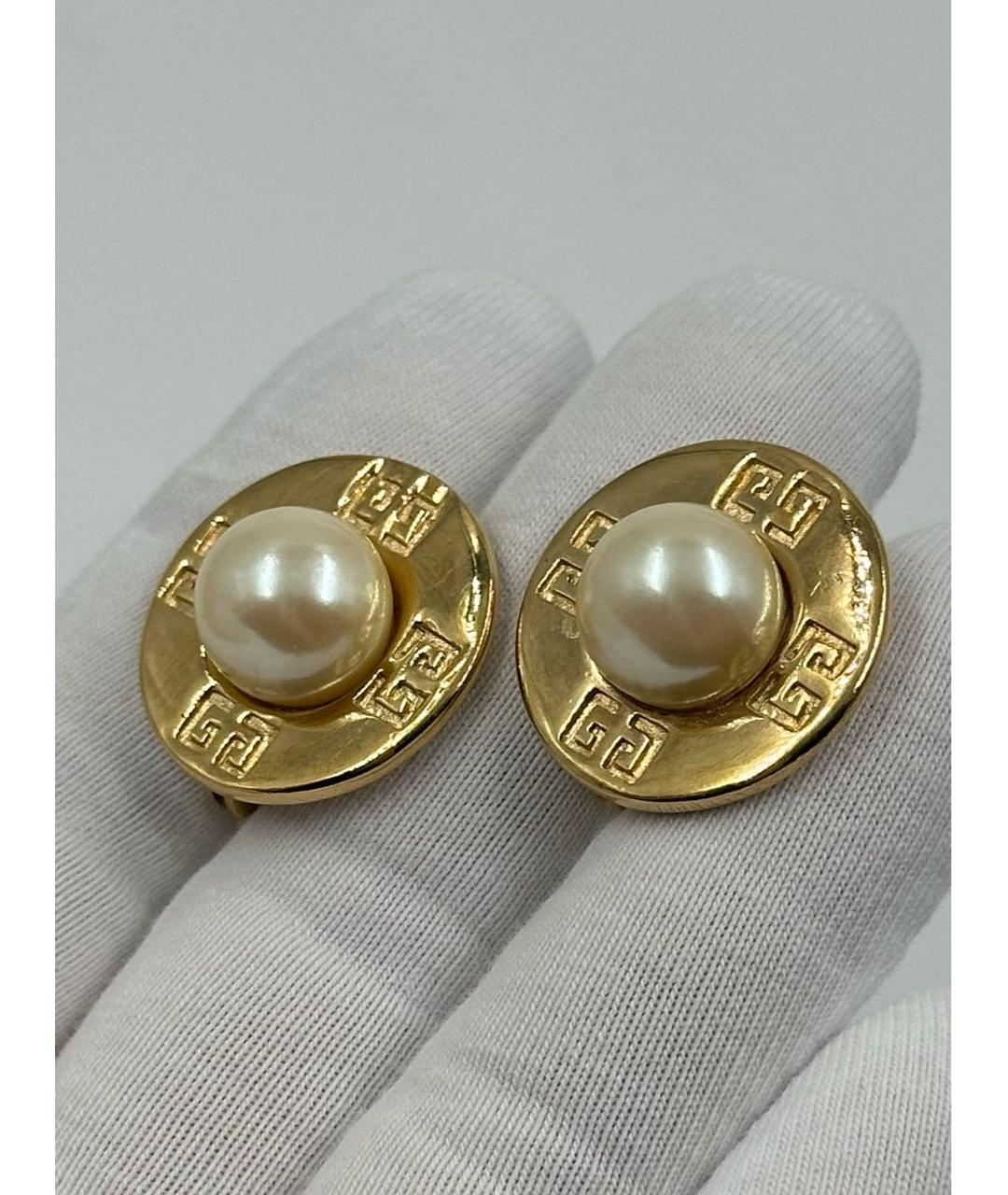 GIVENCHY Золотые позолоченные клипсы, фото 3