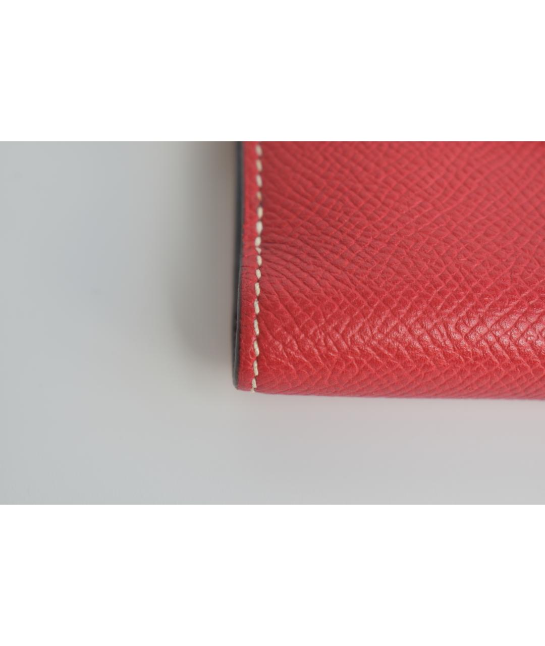 HERMES Коралловый кожаный кошелек, фото 8