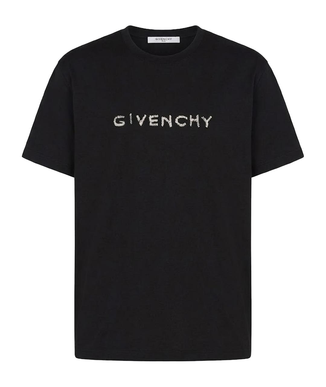 GIVENCHY Черная хлопковая футболка, фото 1