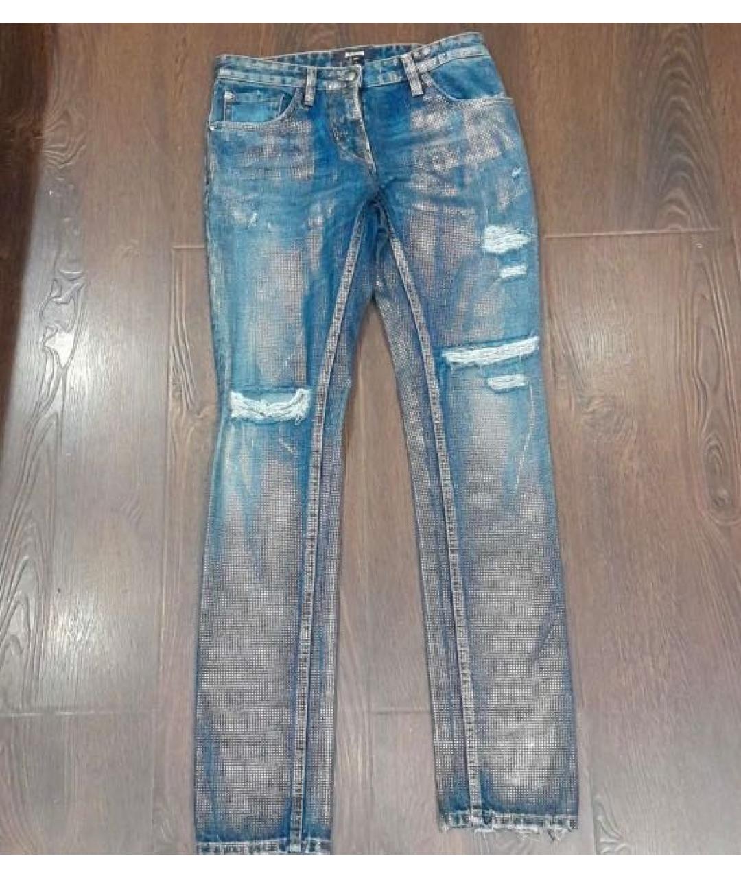 JUST CAVALLI Мульти хлопковые джинсы слим, фото 9