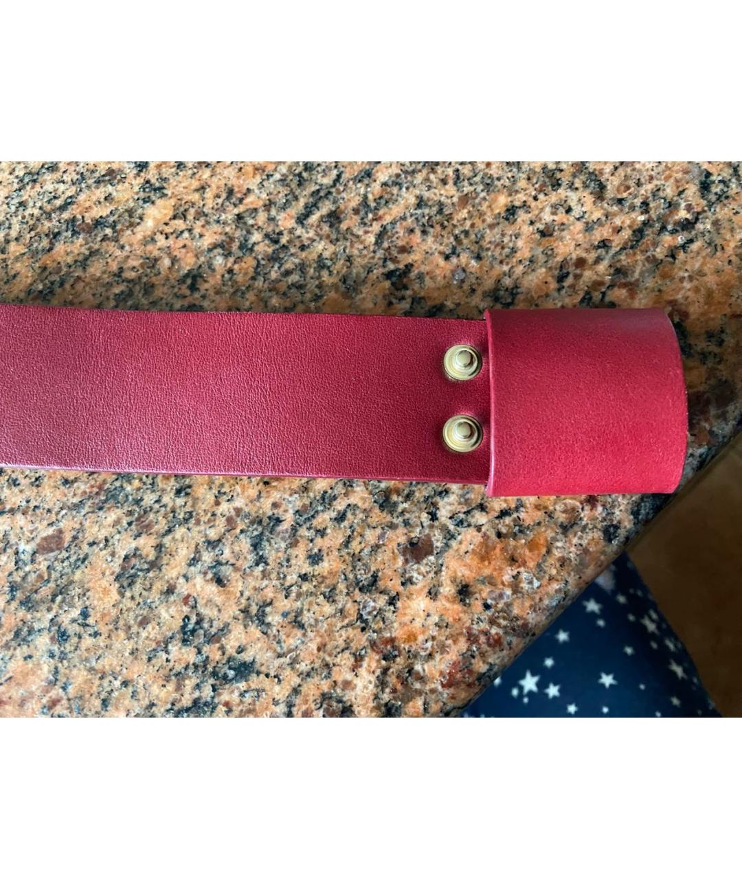 SONIA RYKIEL Красный кожаный ремень, фото 5