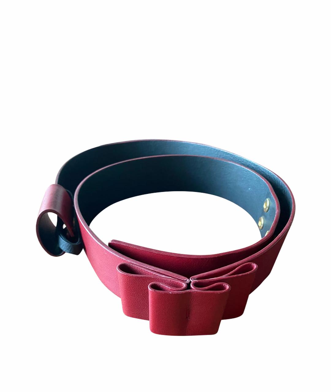 SONIA RYKIEL Красный кожаный ремень, фото 1