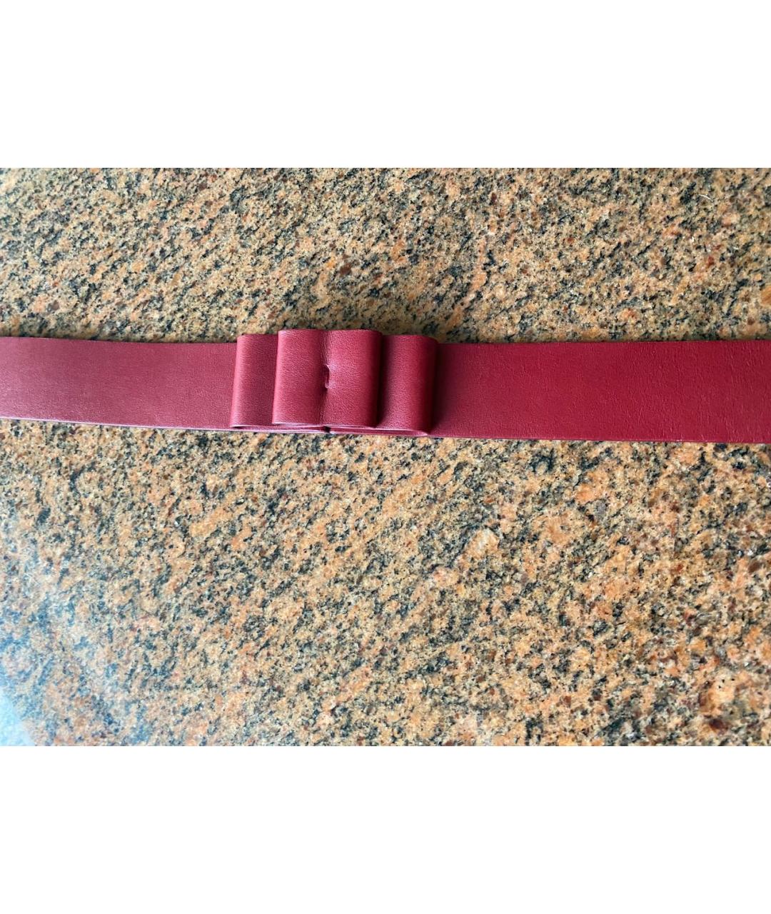 SONIA RYKIEL Красный кожаный ремень, фото 4