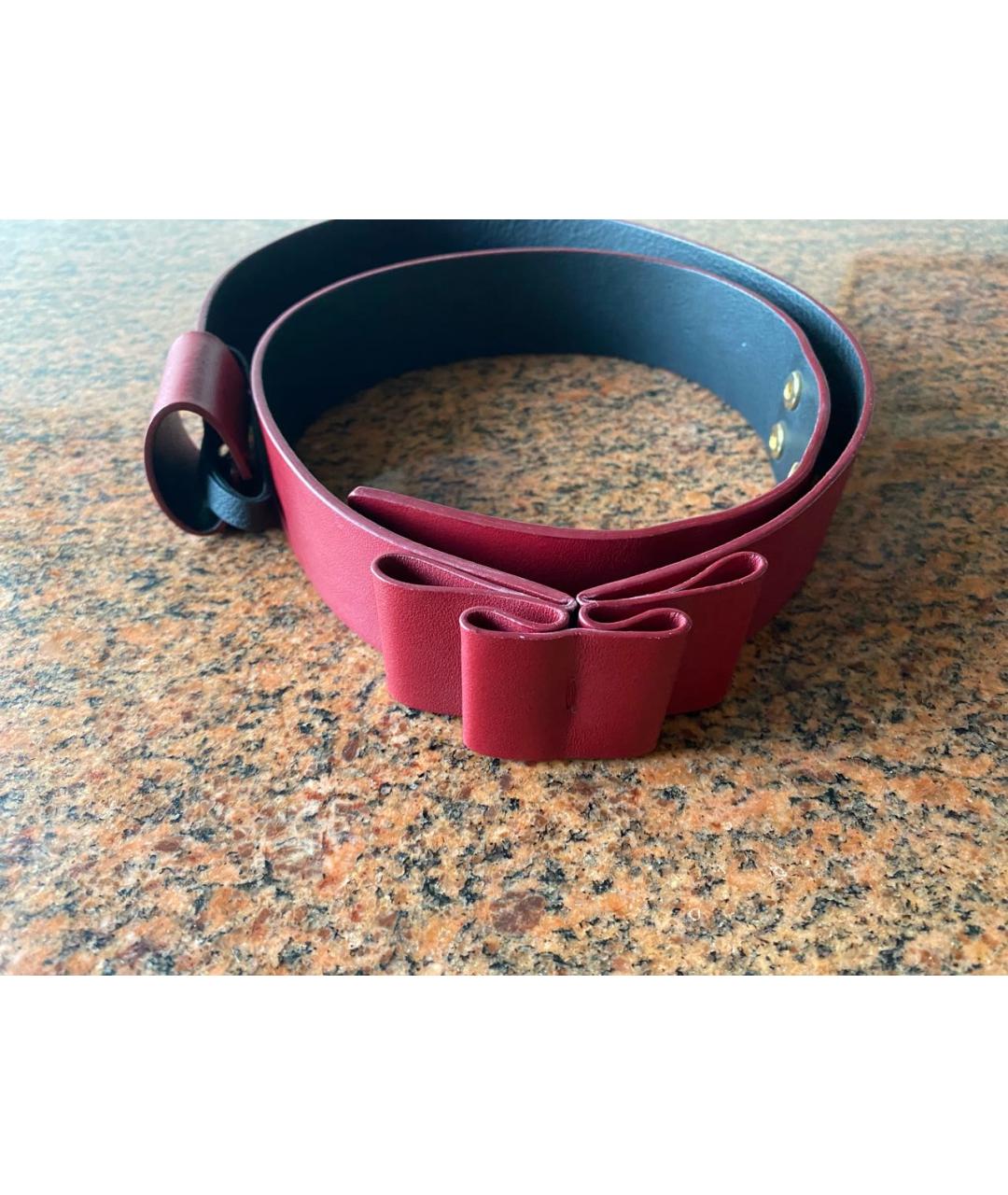 SONIA RYKIEL Красный кожаный ремень, фото 7