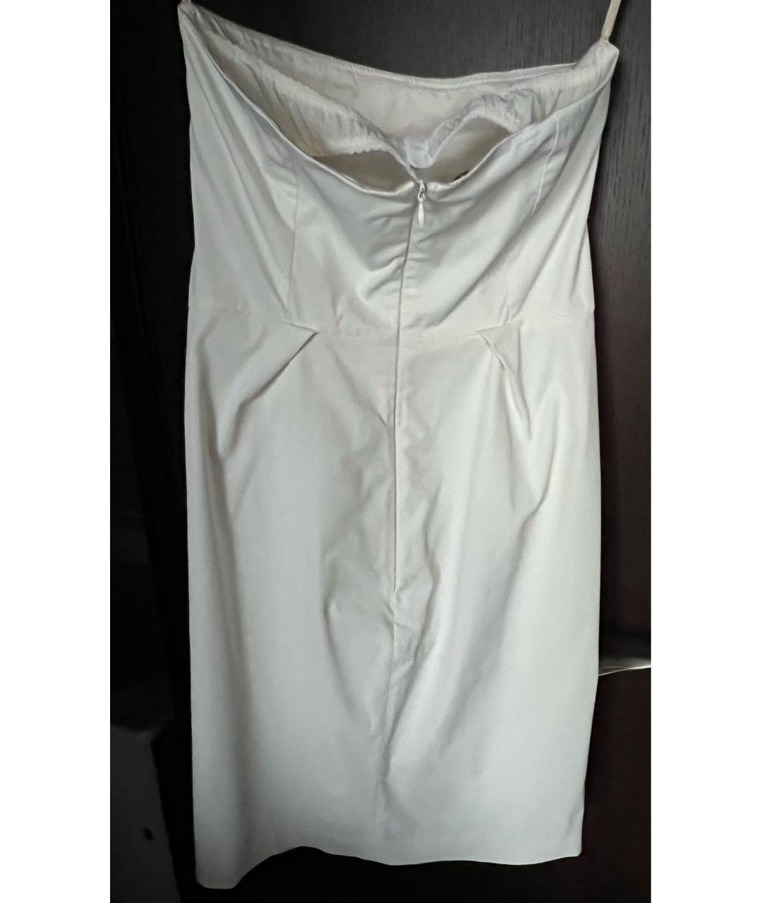 ELISABETTA FRANCHI Белый полиамидовый костюм с юбками, фото 7