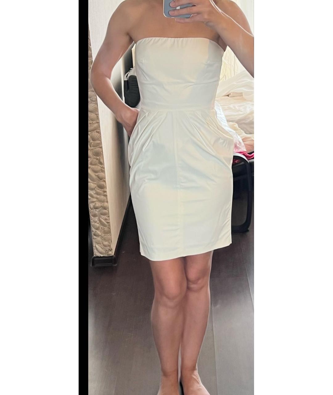 ELISABETTA FRANCHI Белый полиамидовый костюм с юбками, фото 5