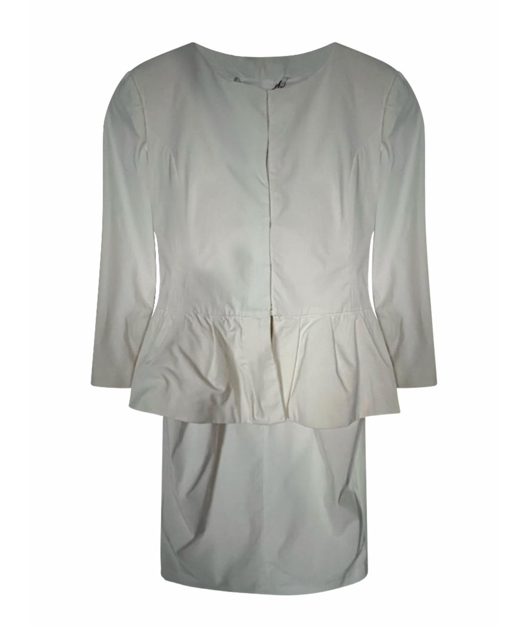 ELISABETTA FRANCHI Белый полиамидовый костюм с юбками, фото 1