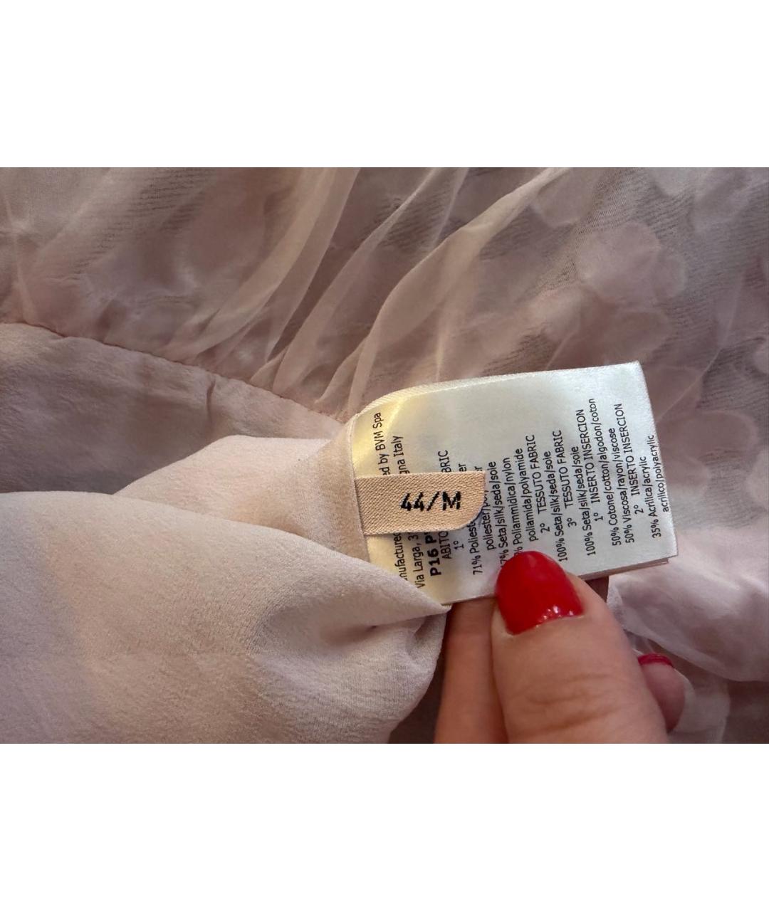 GIAMBATTISTA VALLI Розовое шелковое коктейльное платье, фото 6