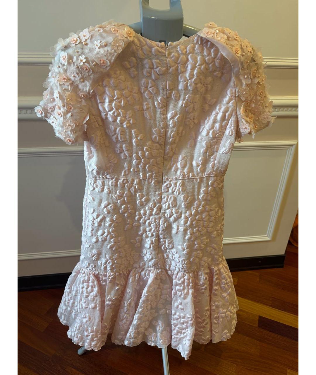 GIAMBATTISTA VALLI Розовое шелковое коктейльное платье, фото 2