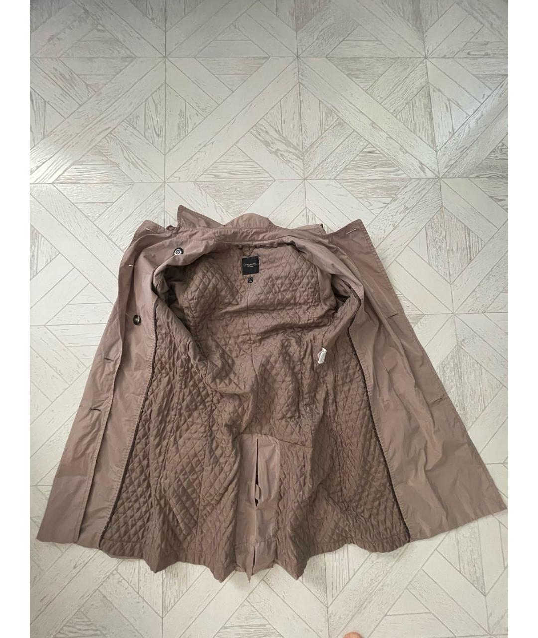 WEEKEND MAX MARA Бежевый полиэстеровый тренч/плащ, фото 7