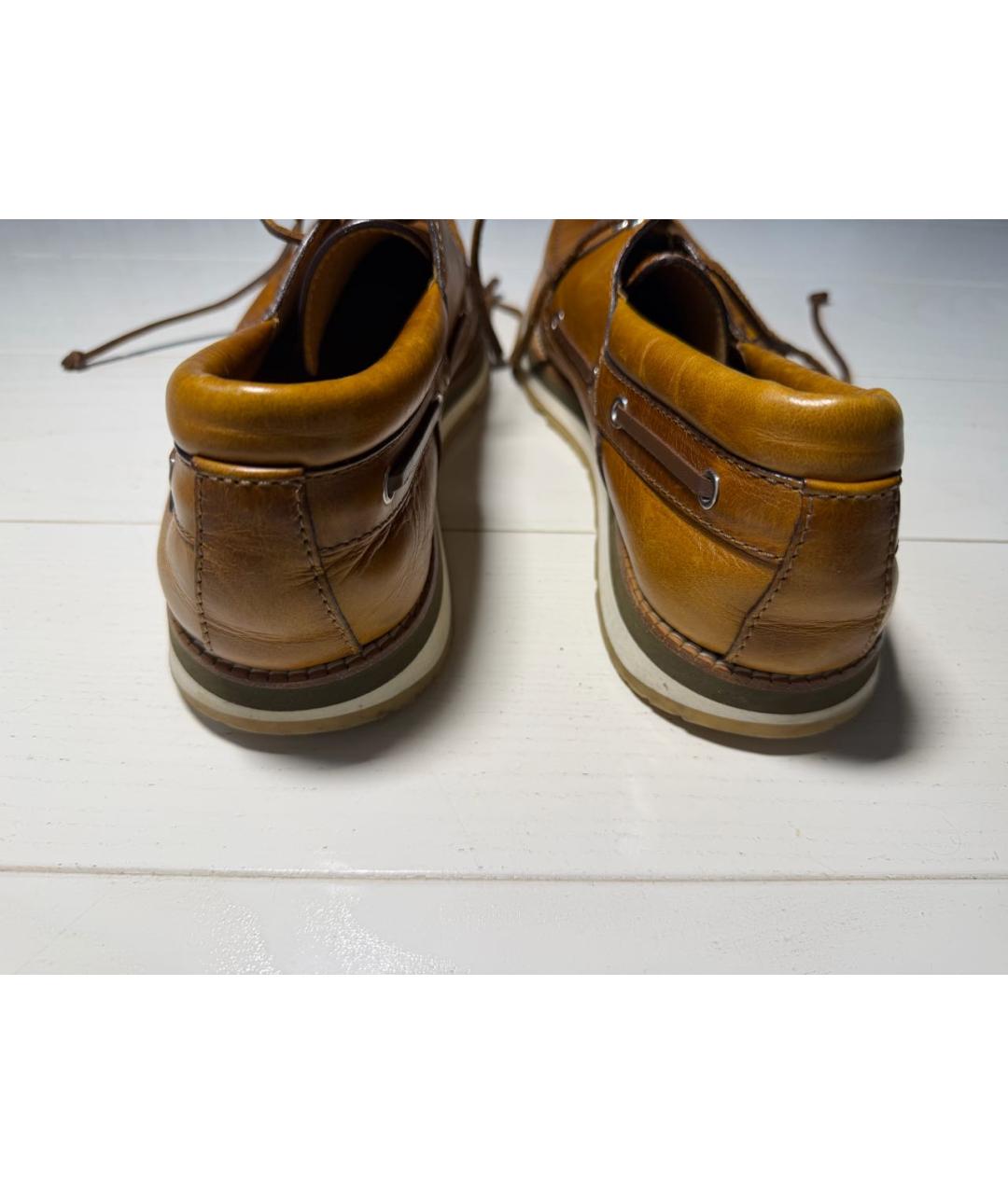 LOUIS VUITTON Коричневые кожаные лоферы, фото 4