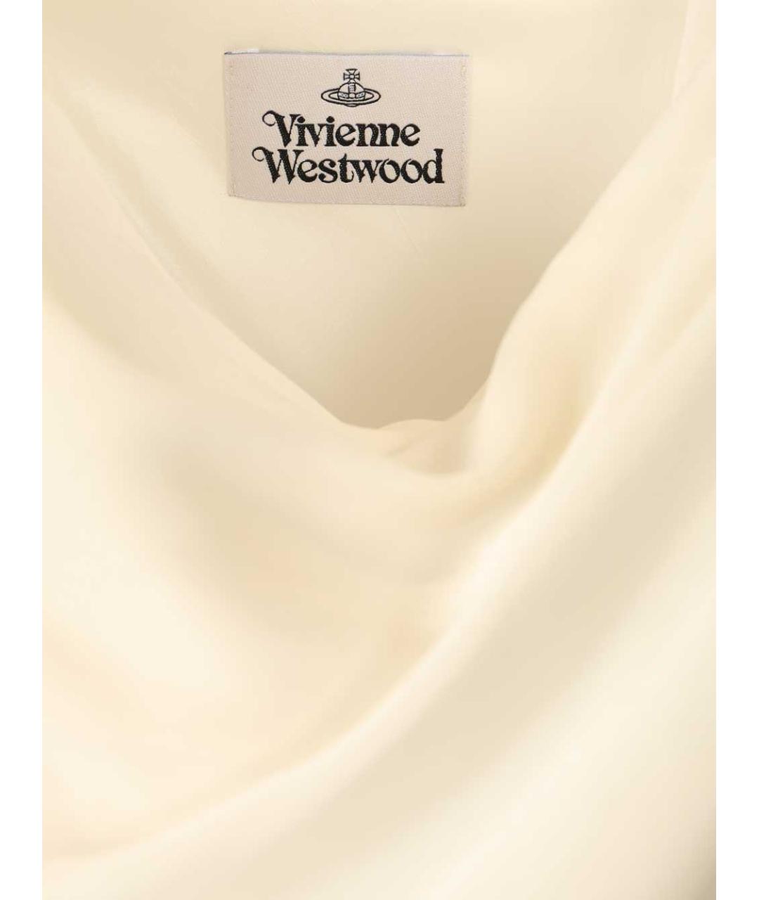 VIVIENNE WESTWOOD Белое полиэстеровое вечернее платье, фото 5