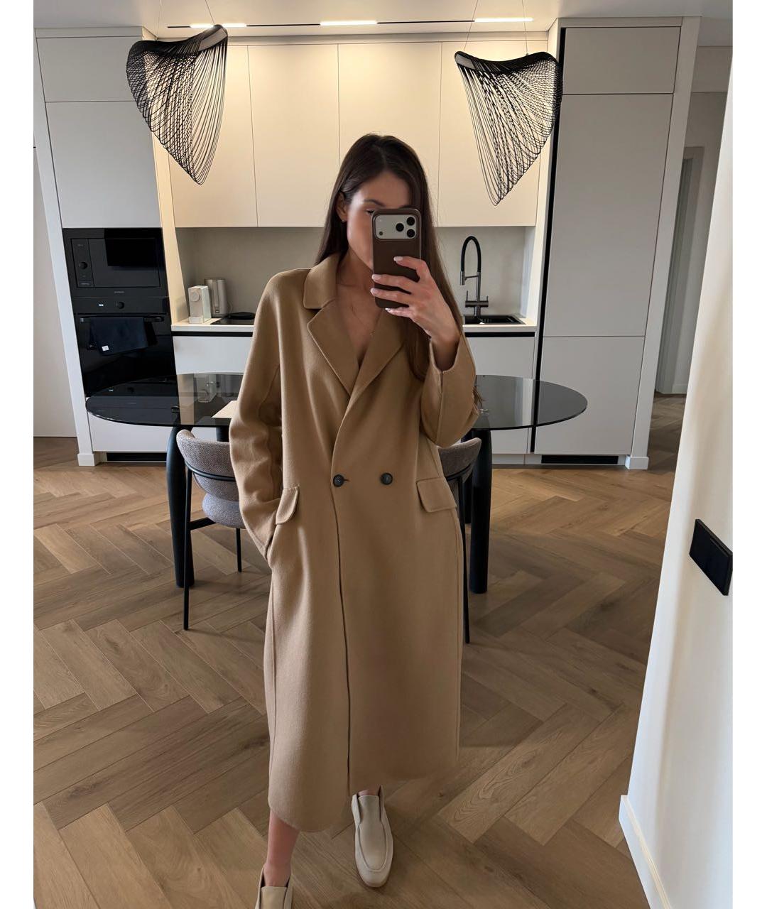 MAX MARA Коричневое шерстяное пальто, фото 8