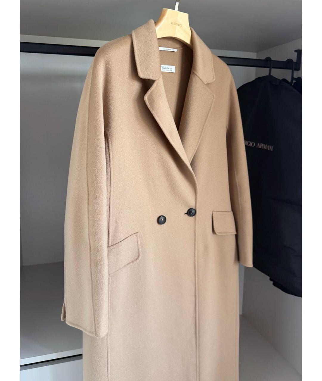 MAX MARA Коричневое шерстяное пальто, фото 4