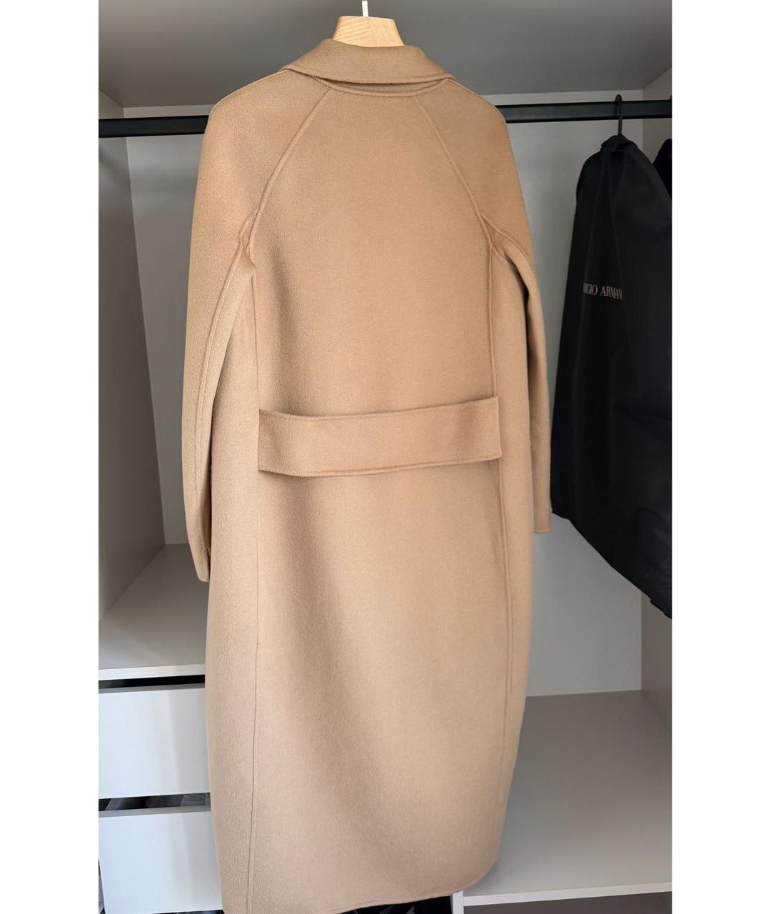 MAX MARA Коричневое шерстяное пальто, фото 2