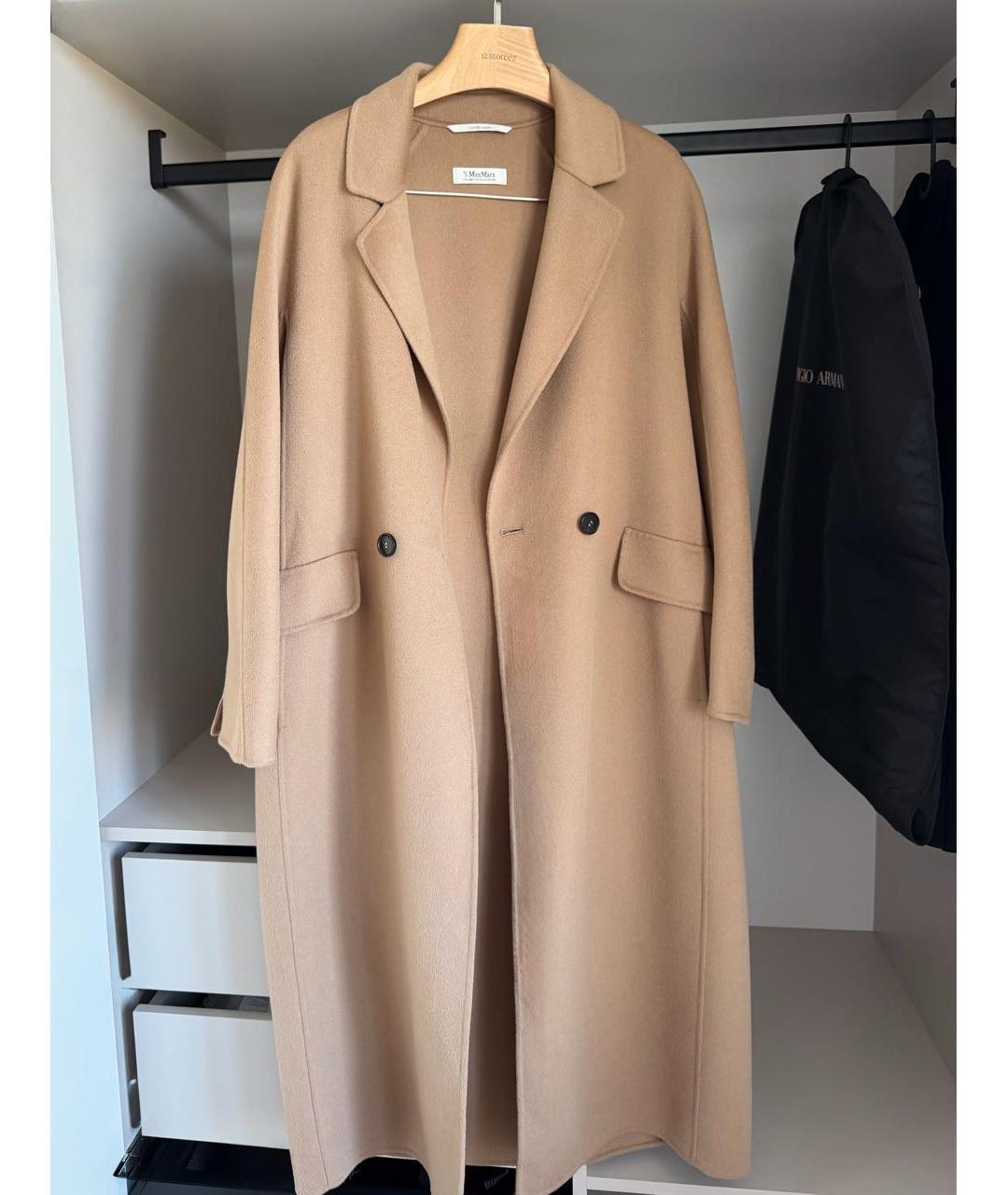 MAX MARA Коричневое шерстяное пальто, фото 5