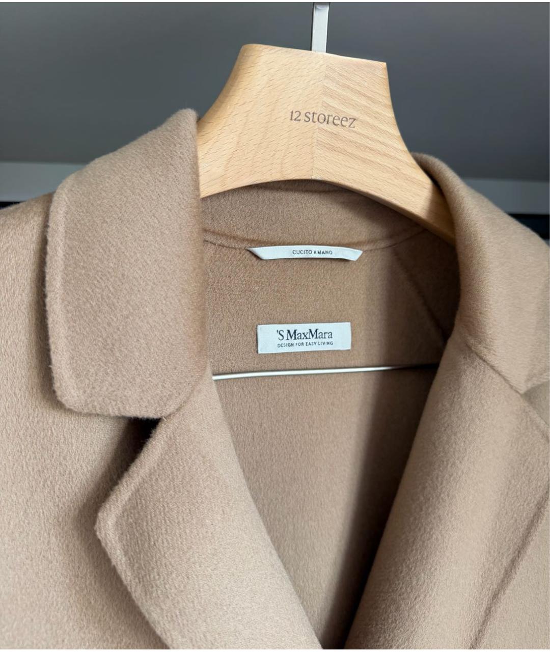 MAX MARA Коричневое шерстяное пальто, фото 3