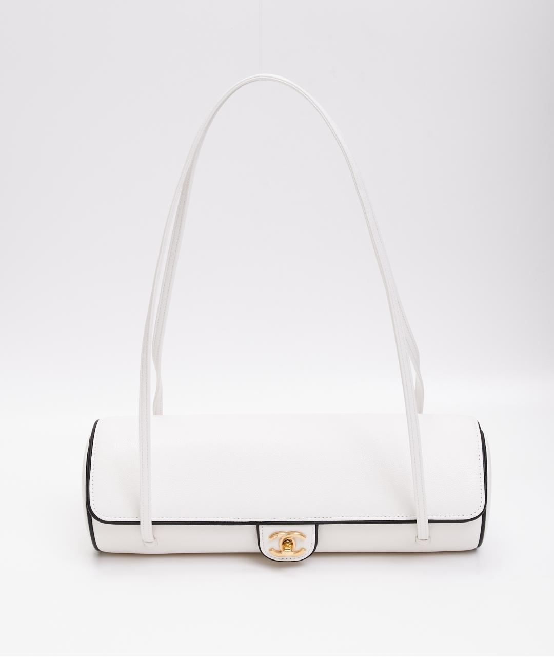 CHANEL Белая кожаная сумка через плечо, фото 1