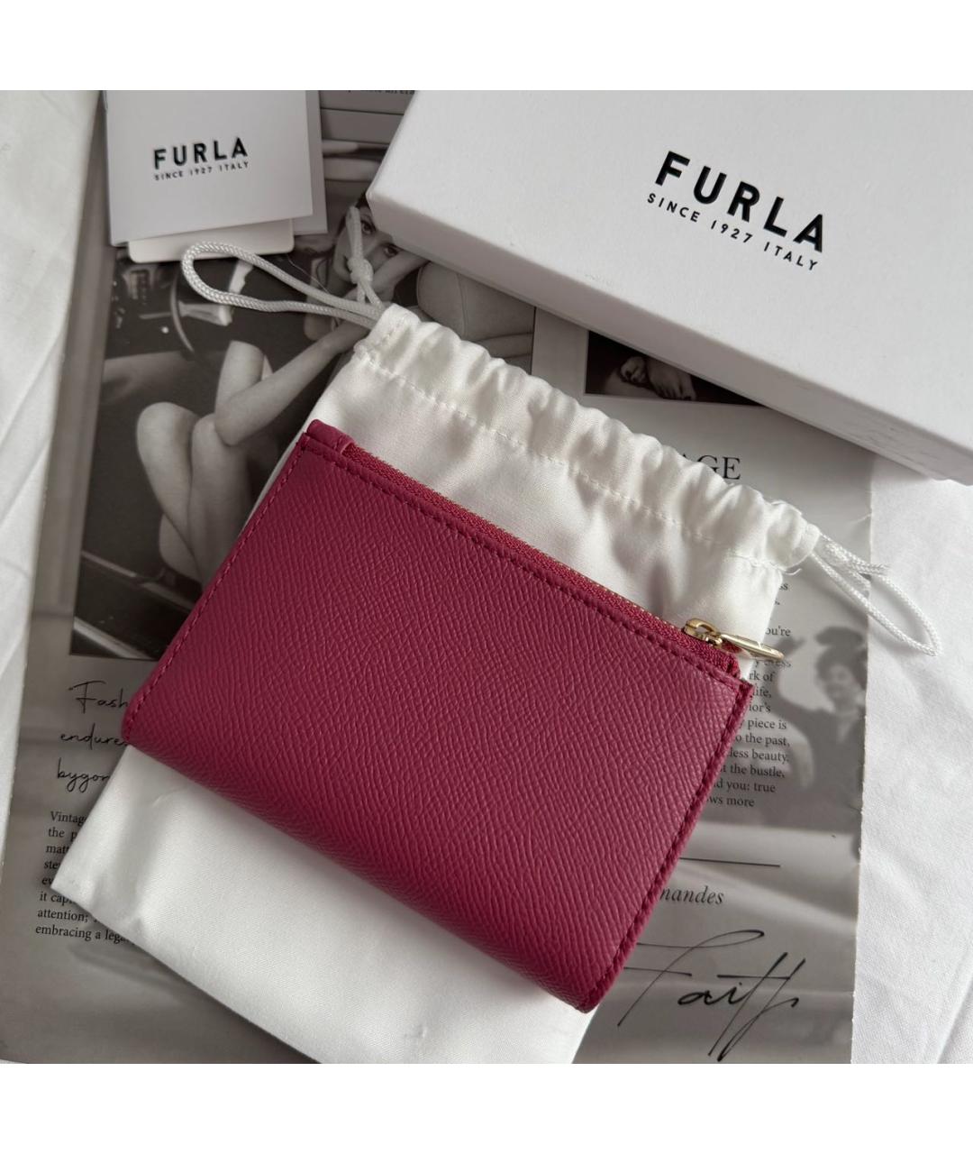 FURLA Розовый кожаный кошелек, фото 2