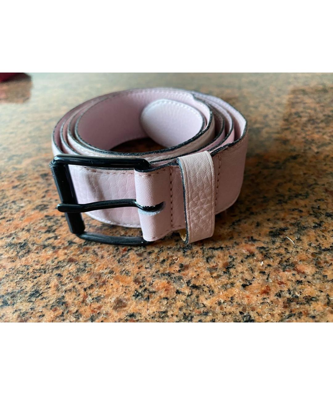 SONIA RYKIEL Розовый кожаный ремень, фото 8